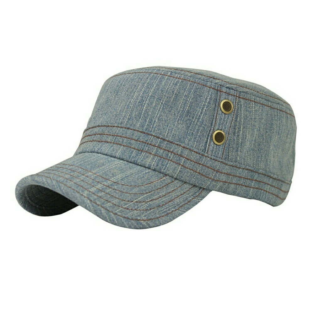 Denim Flat Top Cap - Picture 1 of 7