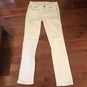 JCrew 27S matchstick white jeans