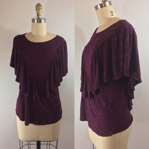 Loft maxi flutter blouse.