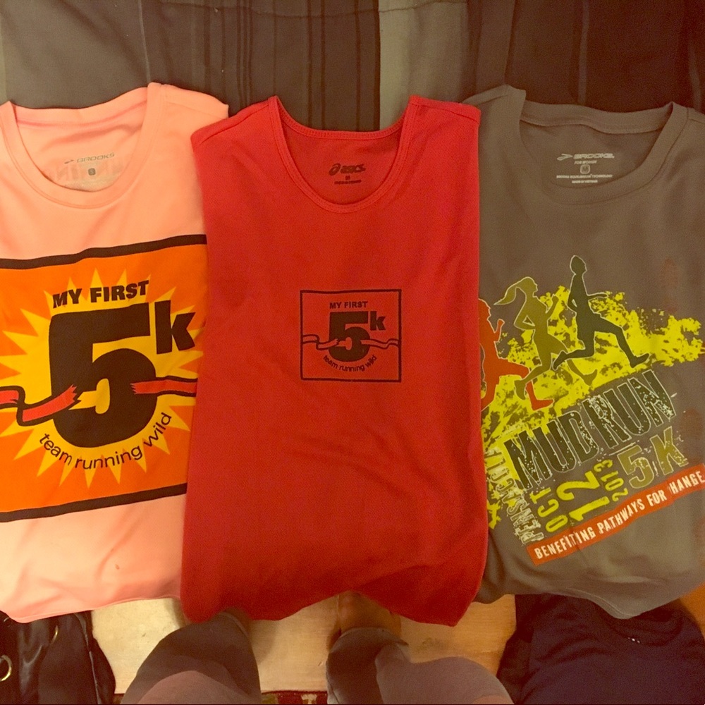 Asics and Brooks Workout Tops. Great condition!