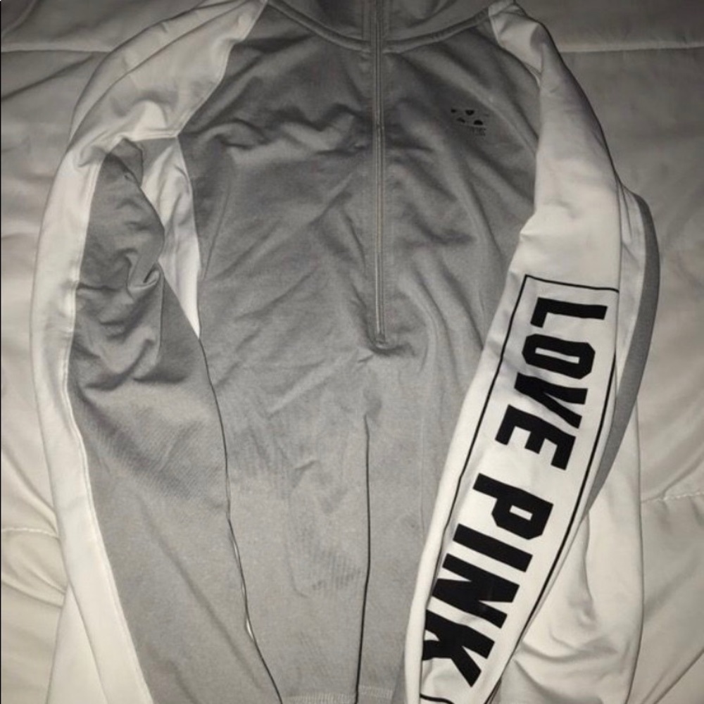 victoria’s secret pink half zip jacket