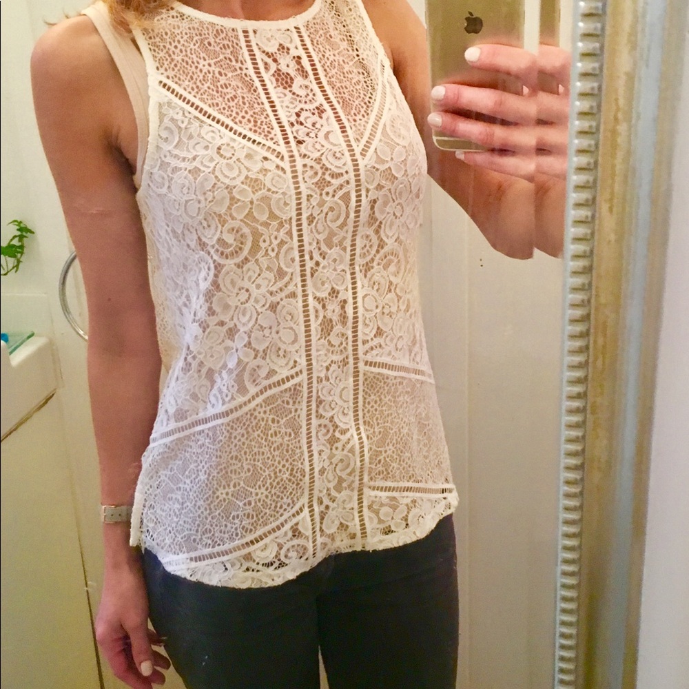 Express Lace Sheer Tank