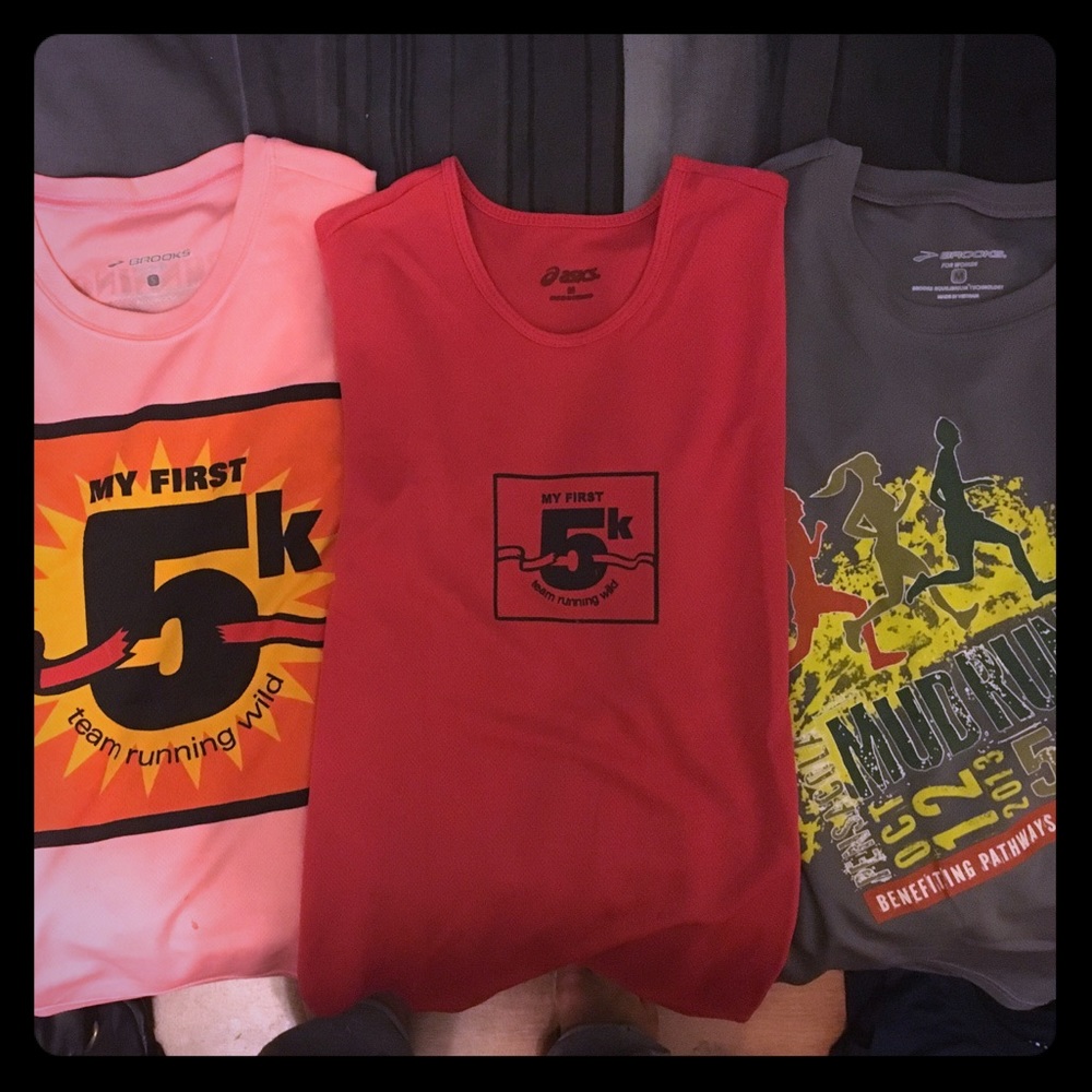 Asics and Brooks Workout Tops. Great condition!