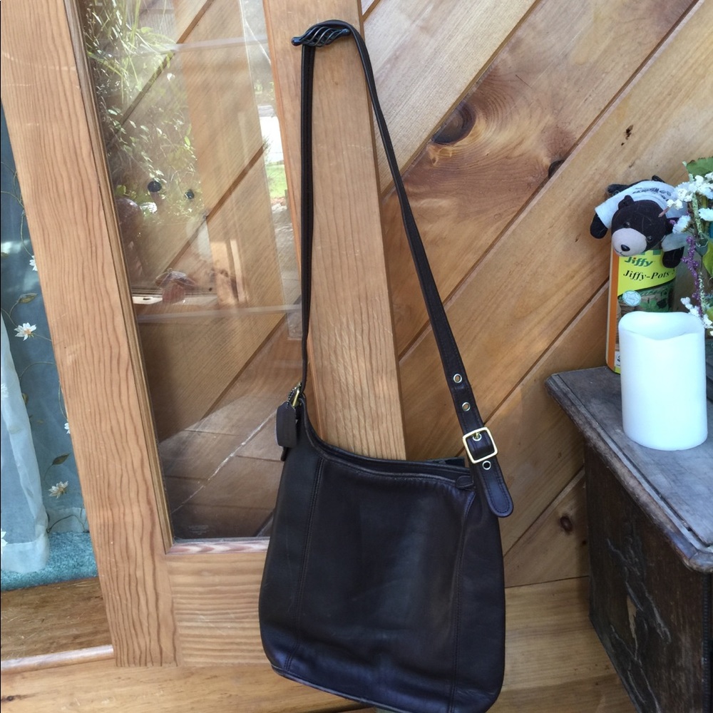 Leather Coach shoulder bag