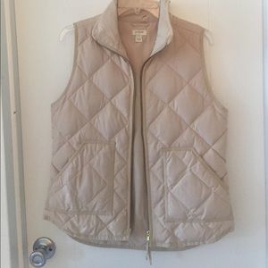 JCrew Cream Puffer Vest