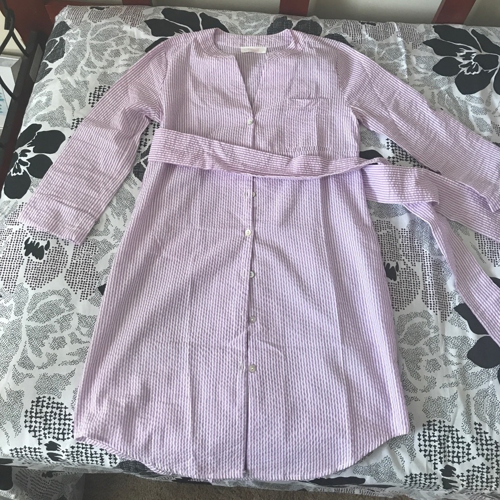 Seersucker Lilac Dress - Boutique