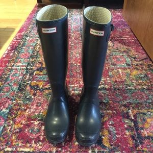Navy Hunter Boots Original Tall