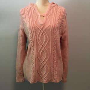 Pink hooded sweater