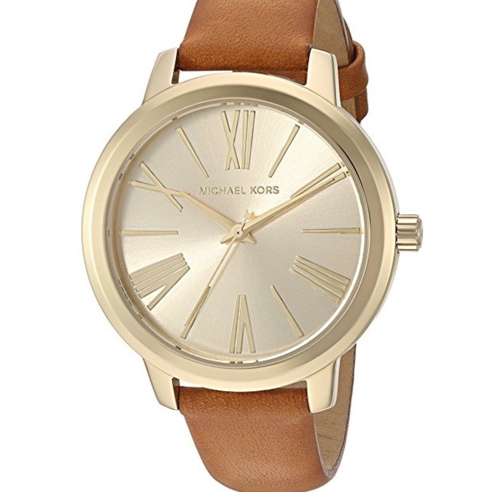 SOLD Michael Kors Hartman leather three hand watch