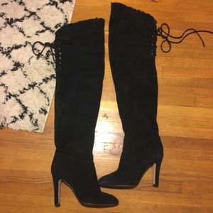 Kelsi Dagger 100% Suede Over Knee Thigh High Boot