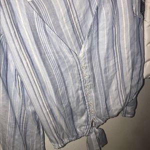 american eagle stripped crop top