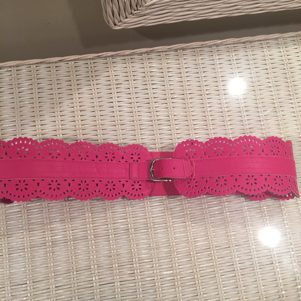 EUC- Lane Bryant Belt- Hot Pink