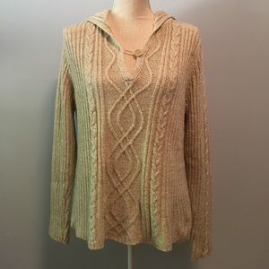 Beige hooded sweater