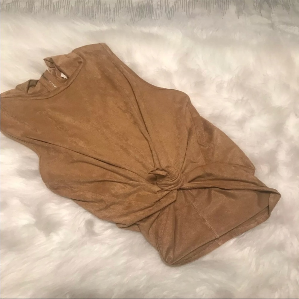 Faux Suede Top