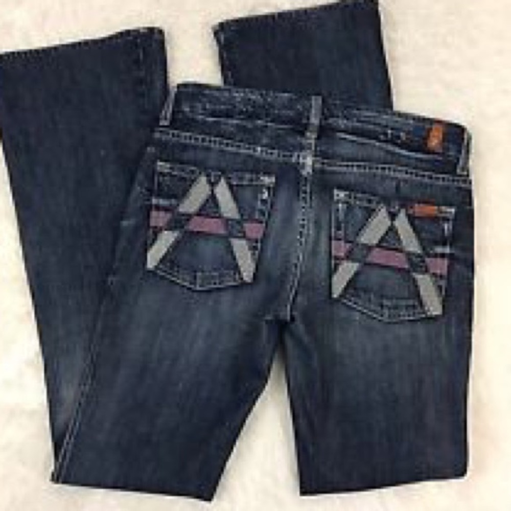 7 For All Mankind Organic Rhinestone A Pocket