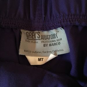 Purple GREYS anatomy scrub pants