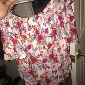 off the shoulder, shirt sleeve top