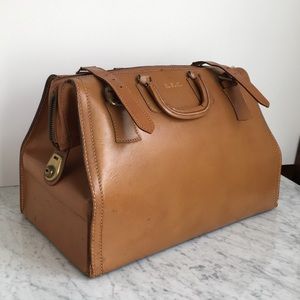 Vintage leather doctors bag