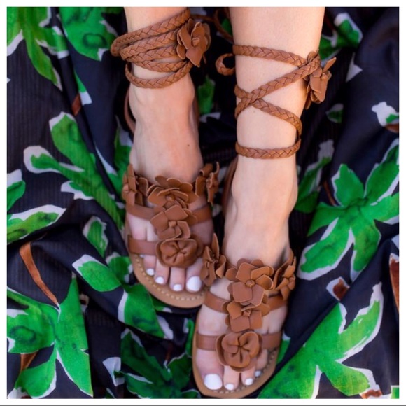 Tory Burch | Shoes | Nwt Tory Burch Blossom Gladiator Sandals Tan | Poshmark