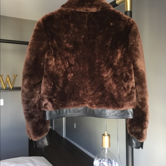 Sandro Vicious Sheepskin & Leather Jacket - Picture 7 of 7