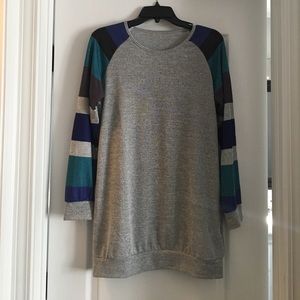 Long sleeve striped tunic