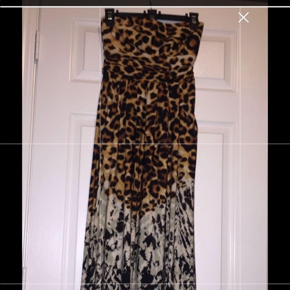 Stitch Between Dresses & Skirts - A Stitch Between sz Med leopard strapless dress Stitch Between Dresses & Skirts - A Stitch Between sz Med leopard strapless dress