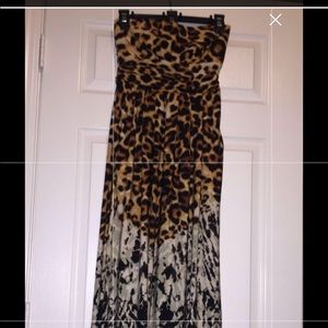Stitch Between Dresses - A Stitch Between sz Med leopard strapless dress Stitch Between Dresses - A Stitch Between sz Med leopard strapless dress