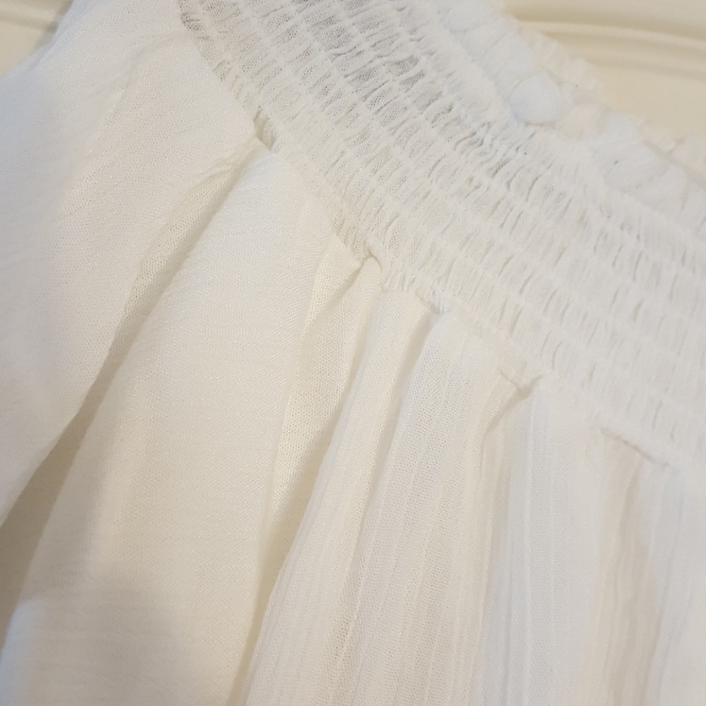 Off the Shoulder White Blouse