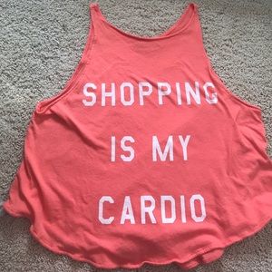 Wildfox “shopping is my cardio” tank