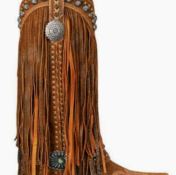 Double D Ranch Prescott Brown Fringe Woman's 8 - Picture 2 of 3