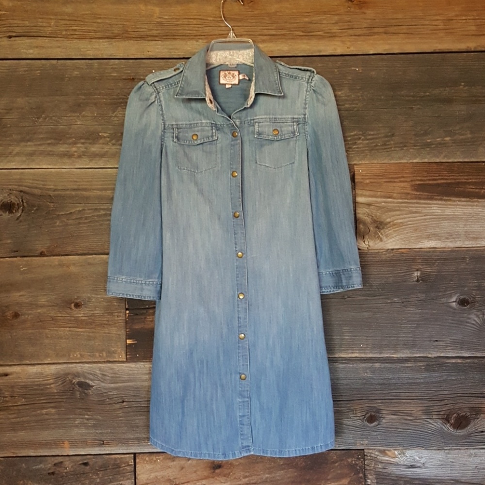 Juicy Couture Denim Shirtdress snaps