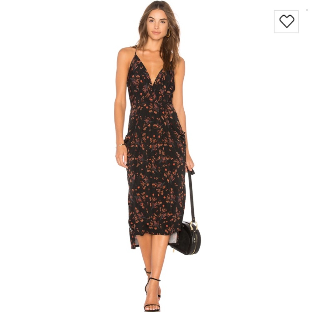 BCBGeneration midi faux wrap dress in multi