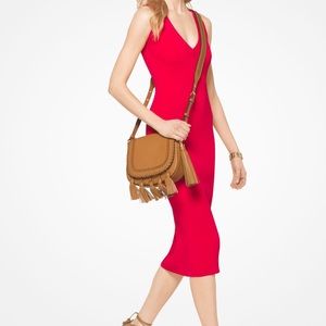 Michael Kors red dress.