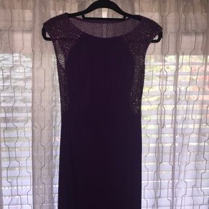 Eggplant, Maxi, beaded dress