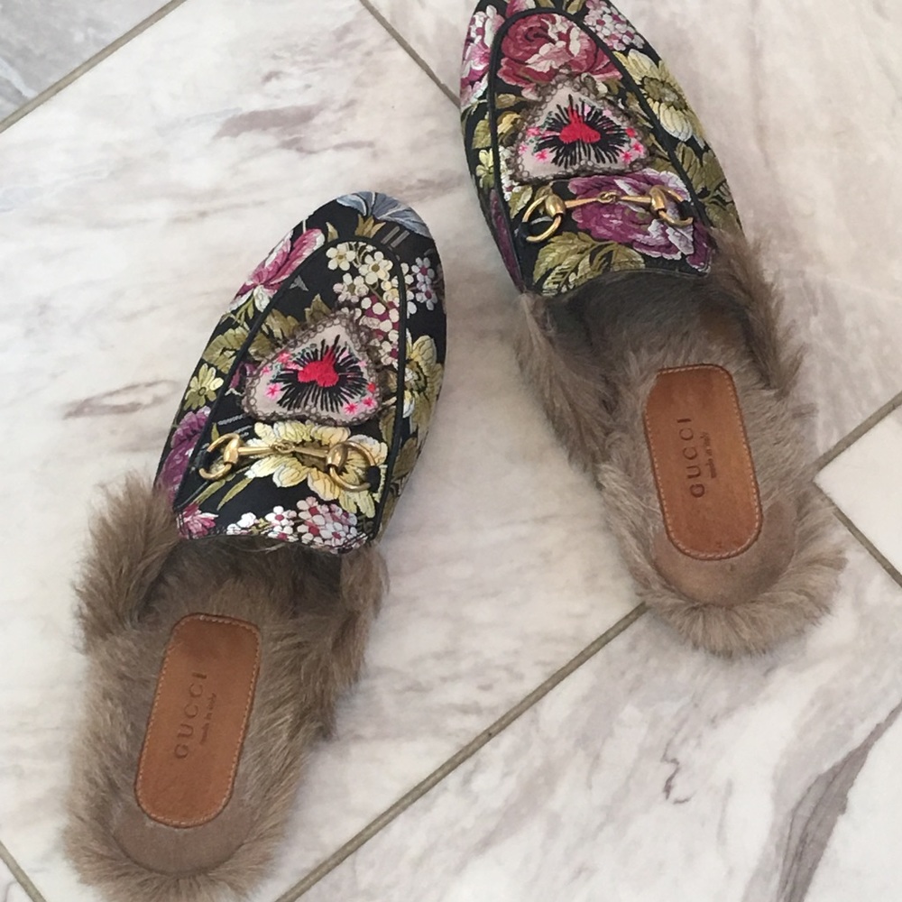 Gucci Fur Lined Mules