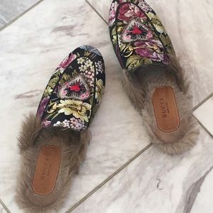 Gucci Fur Lined Mules