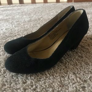 BDG Black Suede Kitten Heels