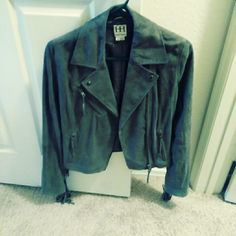 Haute Hippie suede woman's small fringe jacket