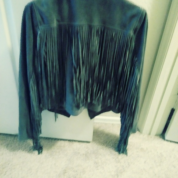 Haute Hippie suede woman's small fringe jacket - Picture 2 of 3