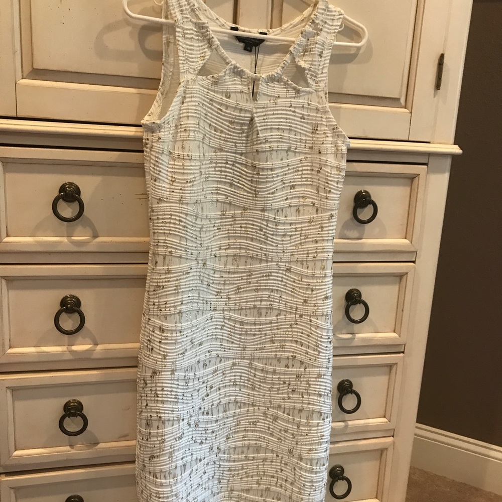 Christian Siriano Off-White/Gold Dress