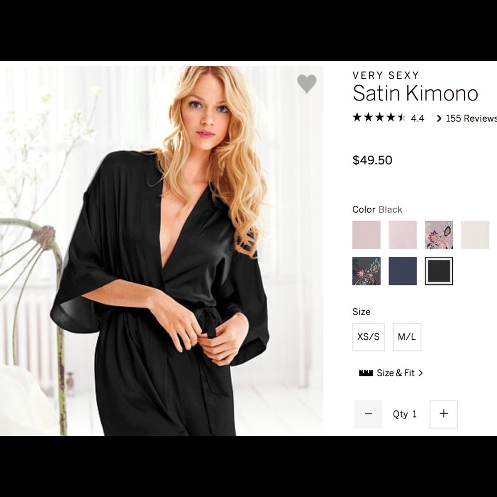 Victoria's Secret Very Sexy Satin Kimono