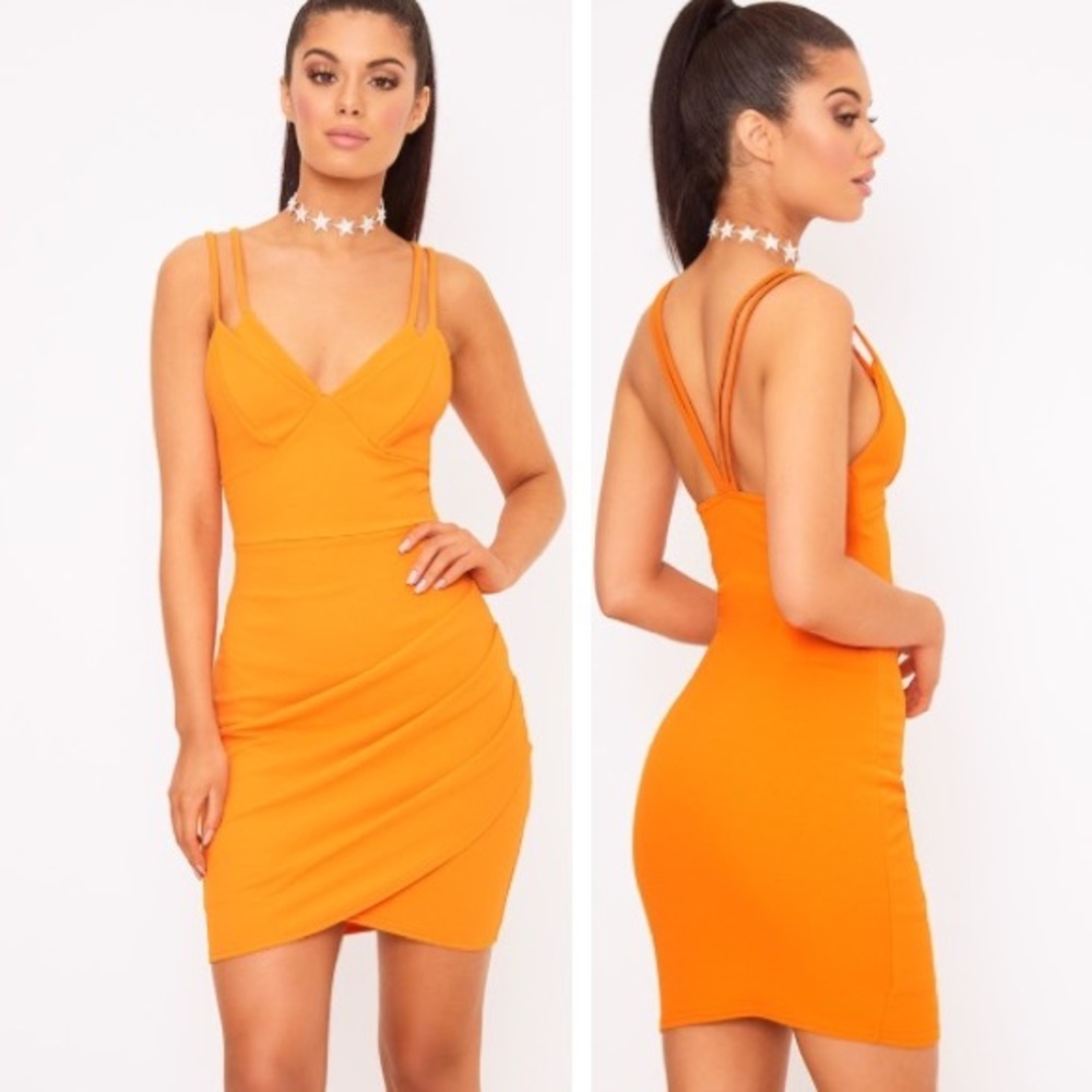 Orange Bodycon Dress