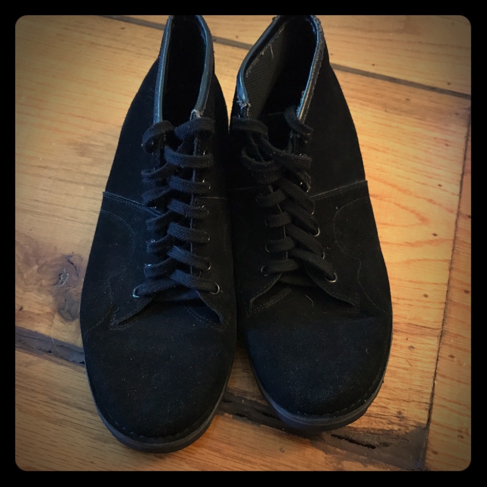 Black Suede Laced Monkey Boots