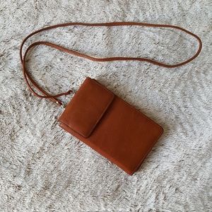 Beautiful Vintage Leather Crossbody Wallet/Clutch