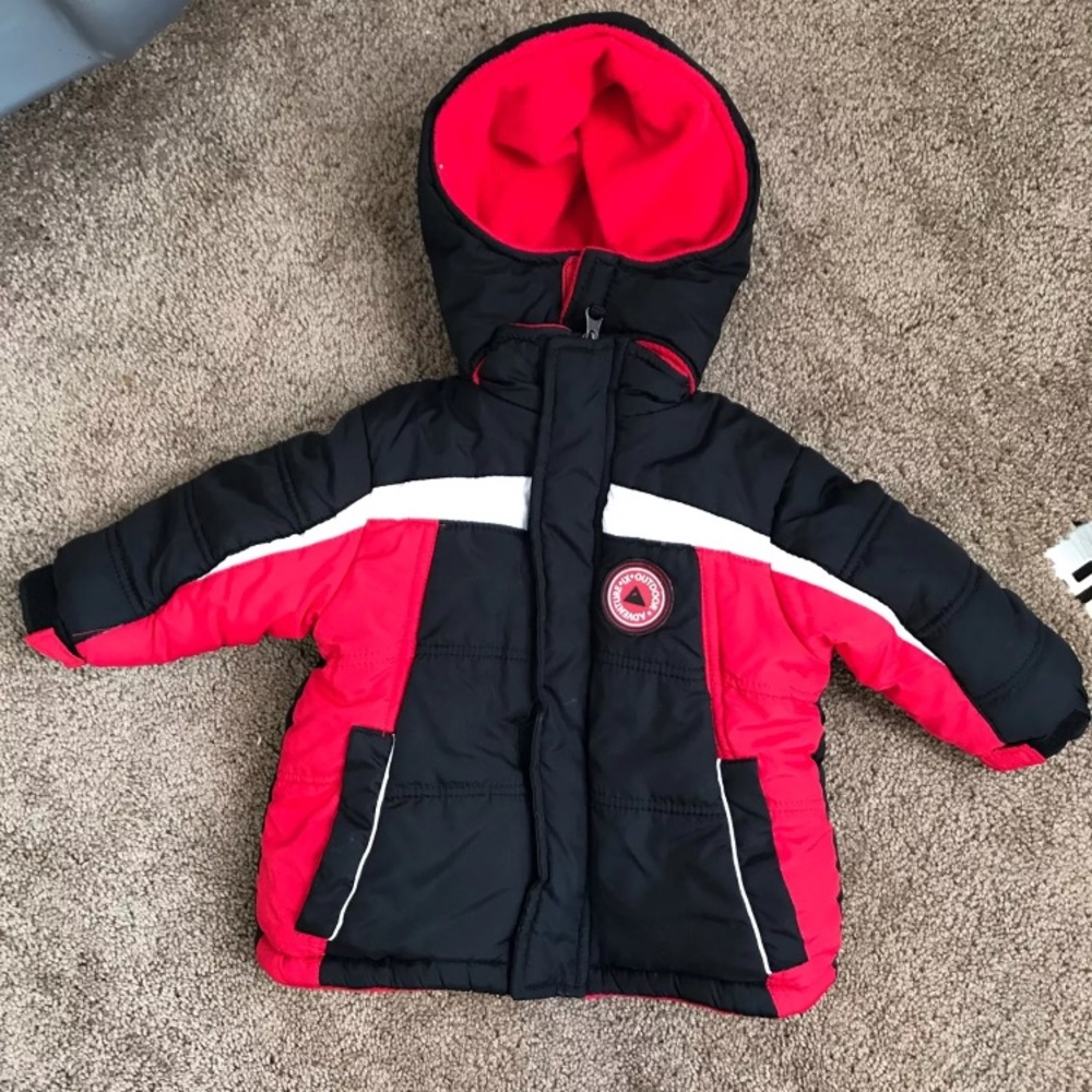 Black and red 12M winter jacket