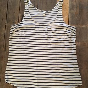 Navy and white stripe tank
