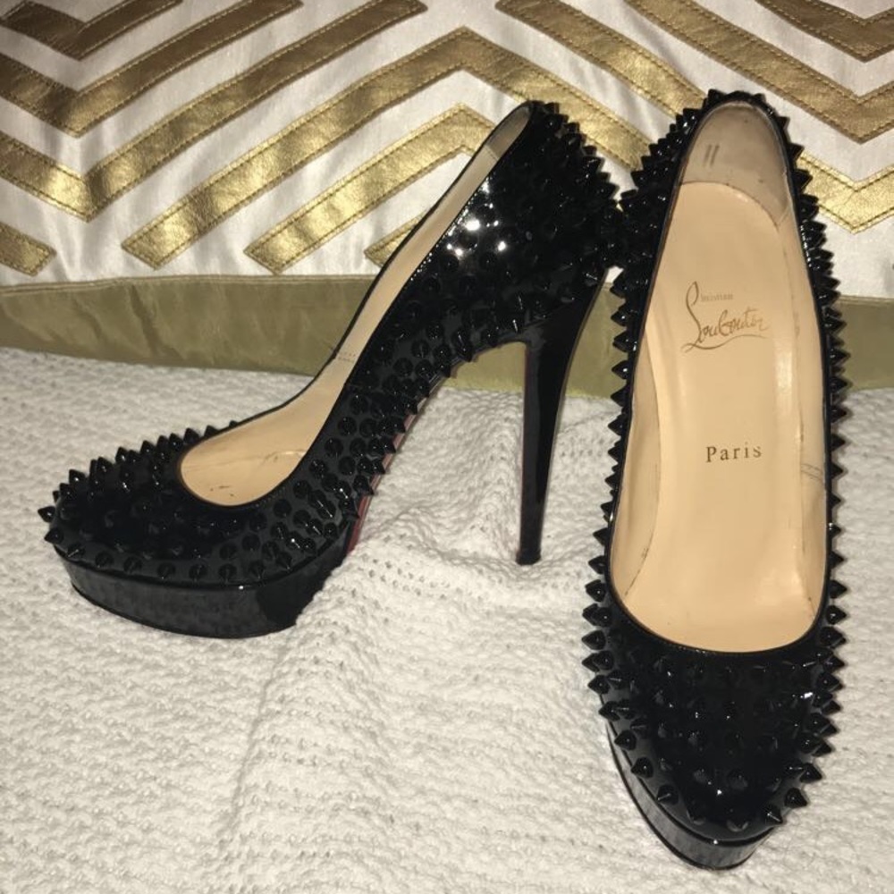 Authentic Christian Louboutin Spike Patent Pump