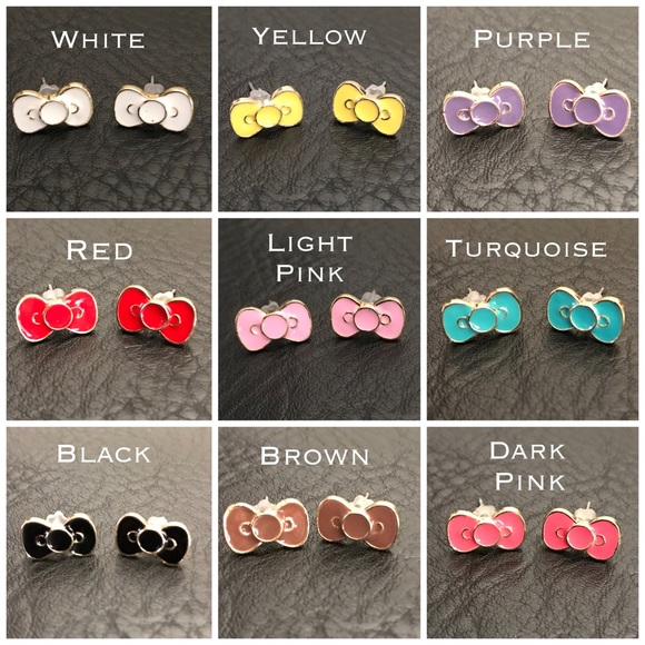 Hello kitty bow earrings - Picture 1 of 6