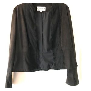 Nanette Lapore Suede Like Black Jacket