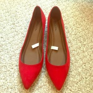 Merona red flats from Target. Worn once. Size 6.5.
